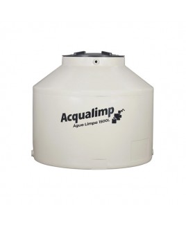 Caixa d’água Polietileno 1500L Água Limpa c/ filtro e boia Acqualimp