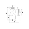 Joelho c/visita 100x75mm SR 90º Esgoto - Amanco - vista 2