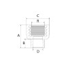 Conector Fêmea 54mm 2' CPVC - Amanco - vista 2