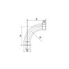Curva 32mm 90° PPR - Amanco - vista 2