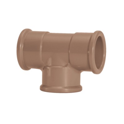 Tê 110mm Marrom Soldável - Amanco