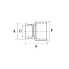 Bucha de Redução Longa 85x60mm Marrom Soldável - Amanco - vista 2