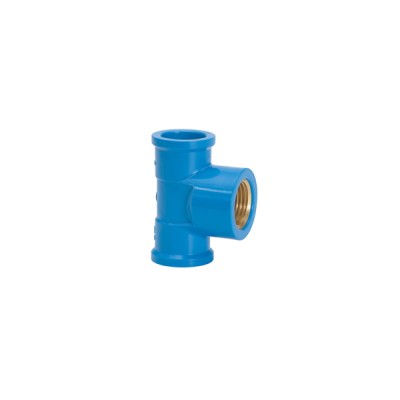 Tê c/ Rosca de Latão 20mm1/2' Azul Soldável Amanco