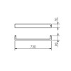Toalheiro Térmico Jade Horizontal Fio Oculto Inox Polido Bivolt 19.TJ15.IP - Metalworks By Crismoe - vista 2