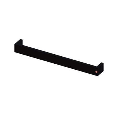 Toalheiro Térmico Jade Horizontal Fio Oculto Preto Brilhante Bivolt 19.TJ15.PB - Metalworks By Crismoe