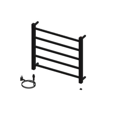 Toalheiro Termico Fio Aparente Pequeno Quada Premium Preto Brilhante 19.TQ01.PB