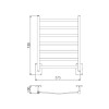 Toalheiro Termico Bivolt Fio Oculto Grande Sapphire Preto Fosco 19.TS04.PF - Metalworks By Crismoe - vista 2