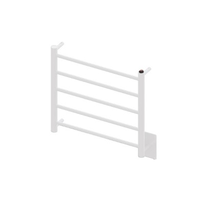 Toalheiro Térmico Fio Oculto Pequeno Ruby Premium Branco Brilhante 19.TY02.BB - Metalworks By Crismoe