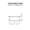 Toalheiro 30cm Bari Cromado 07.BR02.CR - Metalworks By Crismoe - vista 2