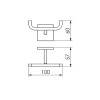 Cabide Duplo Reto Quada Cromado 05.QD04.CR - Metalworks By Crismoe - vista 2