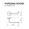 Papeleira Round Preto Brilhante 01.RD00.PB - Metalworks By Crismoe - vista 2