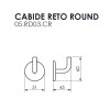 Cabide Reto Round Preto Brilhante 05.RD03.PB - Metalworks By Crismoe - vista 2