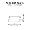 Toalheiro 30cm Round Cromado 07.RD02.CR - Metalworks By Crismoe - vista 2