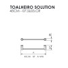Toalheiro 45cm Solution Cromado 07.SL03.CR - Metalworks By Crismoe - vista 2
