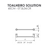 Toalheiro 60cm Solution Crismoe 07.SL04.CR - Metalworks By Crismoe - vista 2