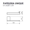 Papeleira Unique Cromado 01.UQ01.CR - Metalworks By Crismoe - vista 2