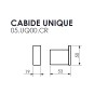 Cabide Unique Cromado 05.UQ00.CR - Metalworks By Crismoe - vista 2