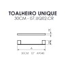 Toalheiro 30cm Unique Cromado 07.UQ02.CR - Metalworks By Crismoe - vista 2