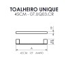 Toalheiro 45cm Unique Cromado 07.UQ03.CR - Metalworks By Crismoe - vista 2