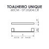 Toalheiro 60cm Unique Cromado 07.UQ04.CR - Metalworks By Crismoe - vista 2