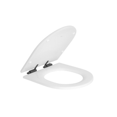 Assento Poliester Slow Close Nuova/Carrara/Link/Level fixação Black Matte Deca AP.237.BL.MT.17