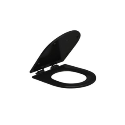 Assento Poliéster Slow Close Carrara / Duna / Lk / Level / Nuova Ébano fixação Black Matte AP.237.BL.MT.95