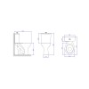 Bacia ABNT para caixa acoplada Izy Conforto P.115.17 - Deca - vista 3