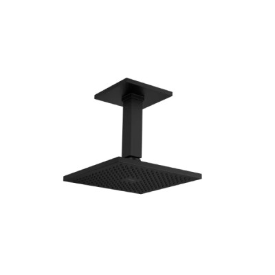 Chuveiro com Tubo Teto Quadrado Black Matte Deca 1992.BL.TET.MT