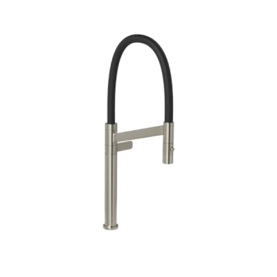 Torneira Mesa Cozinha Bica Alta Colore Inox e Preto 1189.INX.PT - Deca