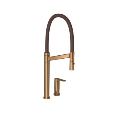 Monocomando Mesa Cozinha Bica Alta Colore Deca Red Gold e Marrom 2289.GL.RD.MR