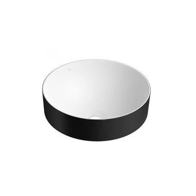Cuba Sobrepor Redonda Bicolor Ebano Fosco E Branco Fosco L.1050.72