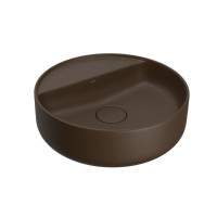 Cuba Redonda Apoio com Mesa Deca 40cm Marrom Fosco L.12040.M.22
