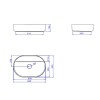 Cuba Oval Apoio com Mesa 60cm Ebano Fosco L.14060.M.94 - Deca - vista 2