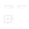 Cuba Slim Quadrada de Embutir 40 cm Branco L.31040.17 - Deca - vista 3