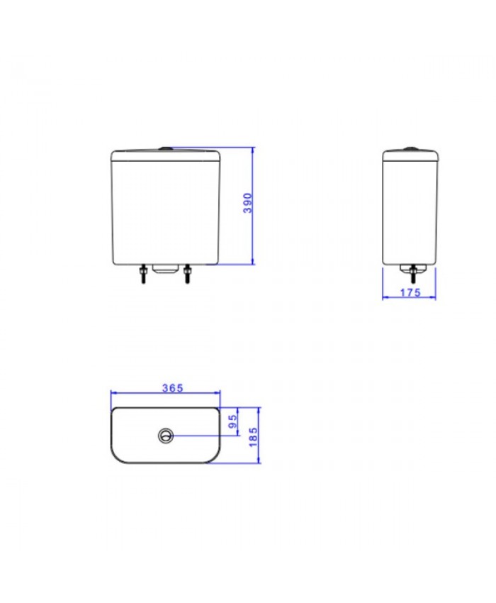 Caixa Acoplada Dual Flux (3 e 6 litros) Quadratta Deca C