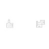 Cabide Quadratta Red Gold 2060.GL83.RD - Deca - vista 2