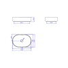 Cuba Oval Apoio com Mesa 60cm Branco L.14060.M.17 - Deca - vista 2