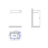 Cuba Retangular Apoio/Suspensa com Mesa Direita 50cm Branco L.43050.MD.17 - Deca - vista 2