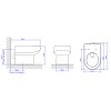 Bacia Convencional Carrara Cinza Antracite P.60.85 - Deca - vista 2