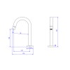 Torneira Tube Bica Baixa Gold 1197.GL.TUB - Deca - vista 2