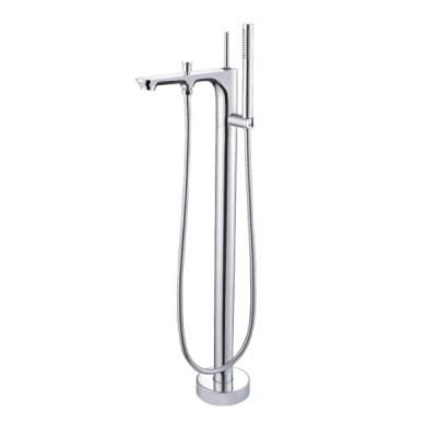 Monocomando de piso para banheira com ducha manual Moove Chrome Doka