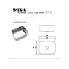 Cuba Simples Inox Embutir CS50 Extra - Mekal - vista 2