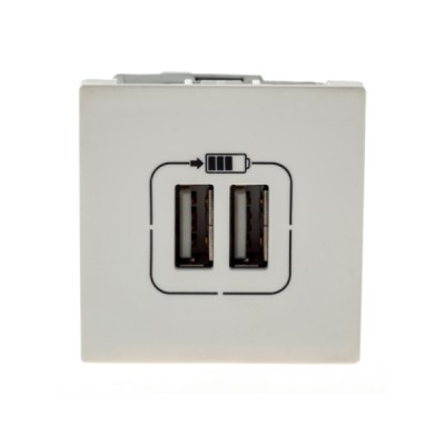 Módulo de Tomada 2xUSB Branco Plus+ Pial Legrand