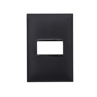 Placa sem Suporte 4x2 um módulo horizontal Preto Plus + Pial Legrand
