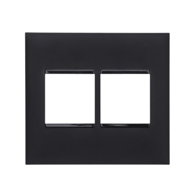 Placa sem Suporte 4x4 quatro módulos adjacentes Preto Plus+ Pial Legrand