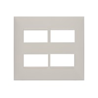 Placa sem Suporte 4x4 quatro módulos Branco Plus+ Pial Legrand