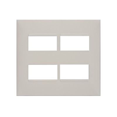 Placa sem Suporte 4x4 quatro módulos Branco Plus+ Pial Legrand