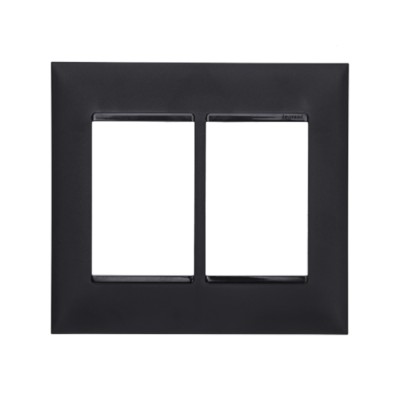 Placa sem Suporte 4x4 seis módulos adjacentes Preto Plus+ Pial Legrand