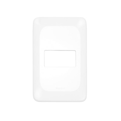 Placa com Suporte 4x2 um módulo horizontal Branco Pial Pop Pial Legrand