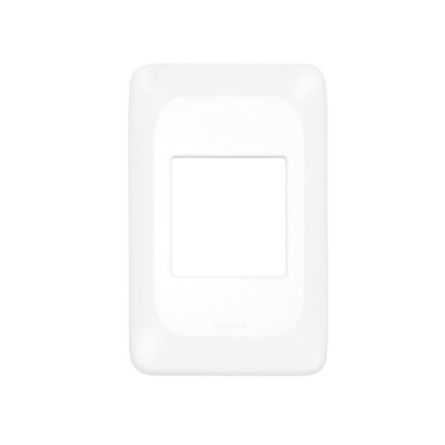 Placa com Suporte 4x2 dois módulos adjacentes Branco Pial Pop - Pial Legrand